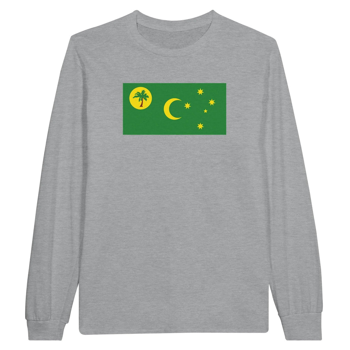 T-shirt à manches longues îles cocos coton mélangé imprimé