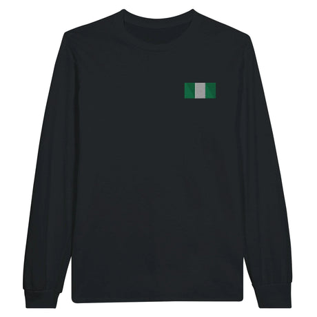 T-shirt à manches longues nigeria broderie coton mélangé