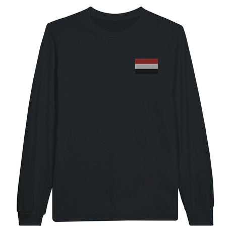 T-shirt à manches longues yémen broderie coton mélangé