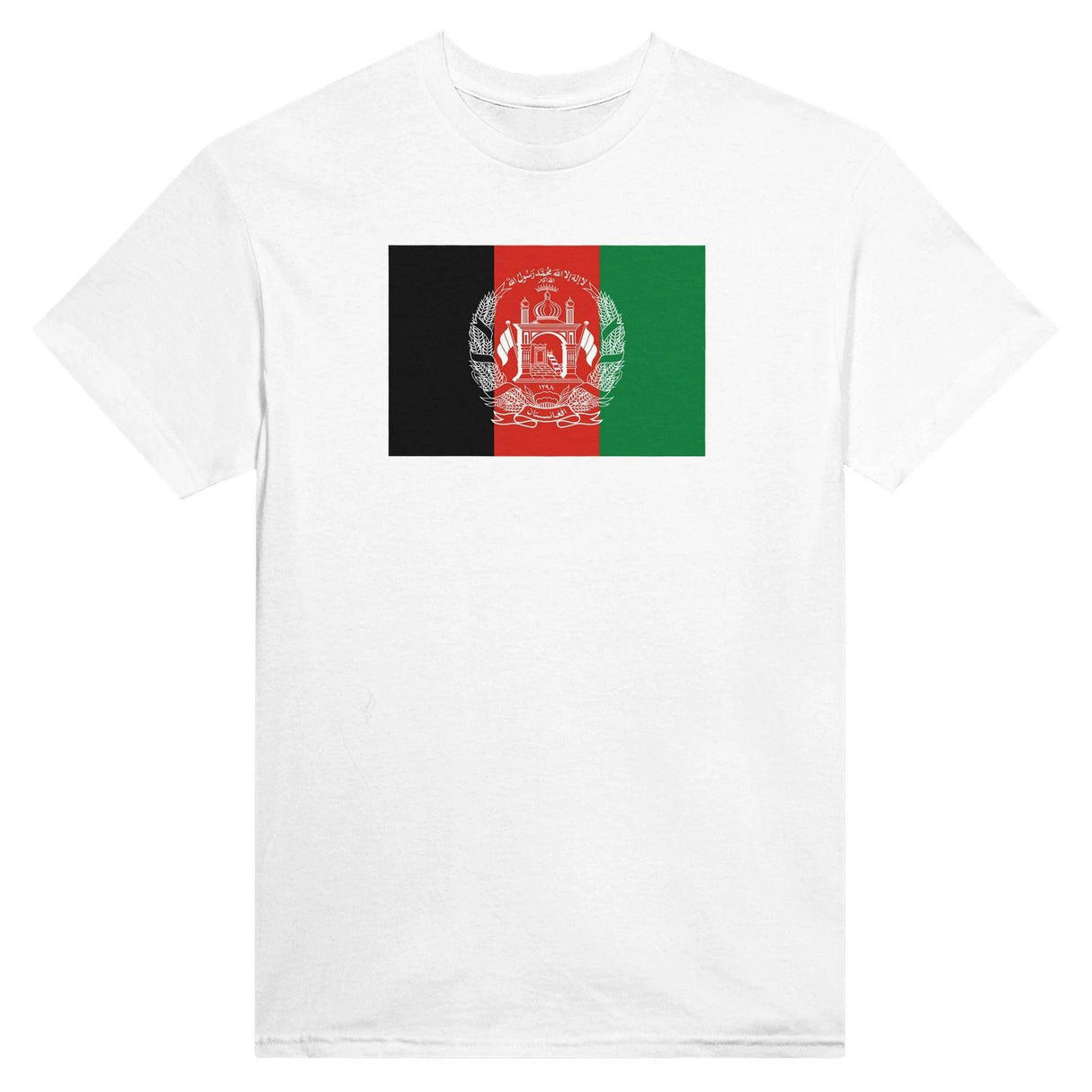 T-shirt drapeau afghanistan coton mélangé brodé manches longues
