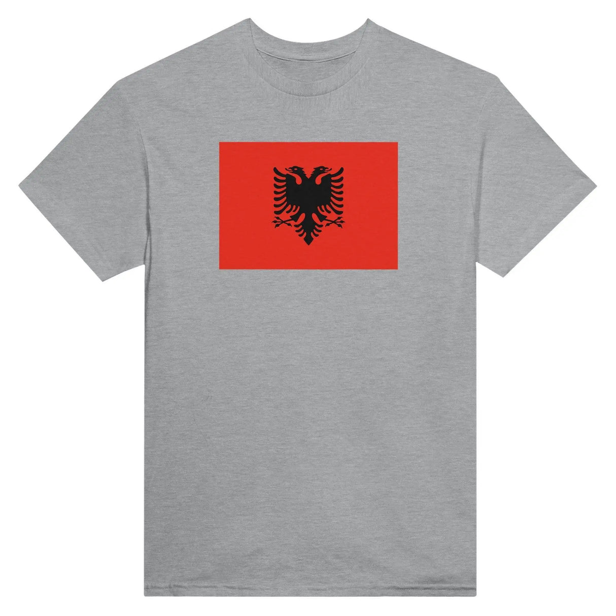 T-shirt drapeau albanie coton mélangé brodé élégant