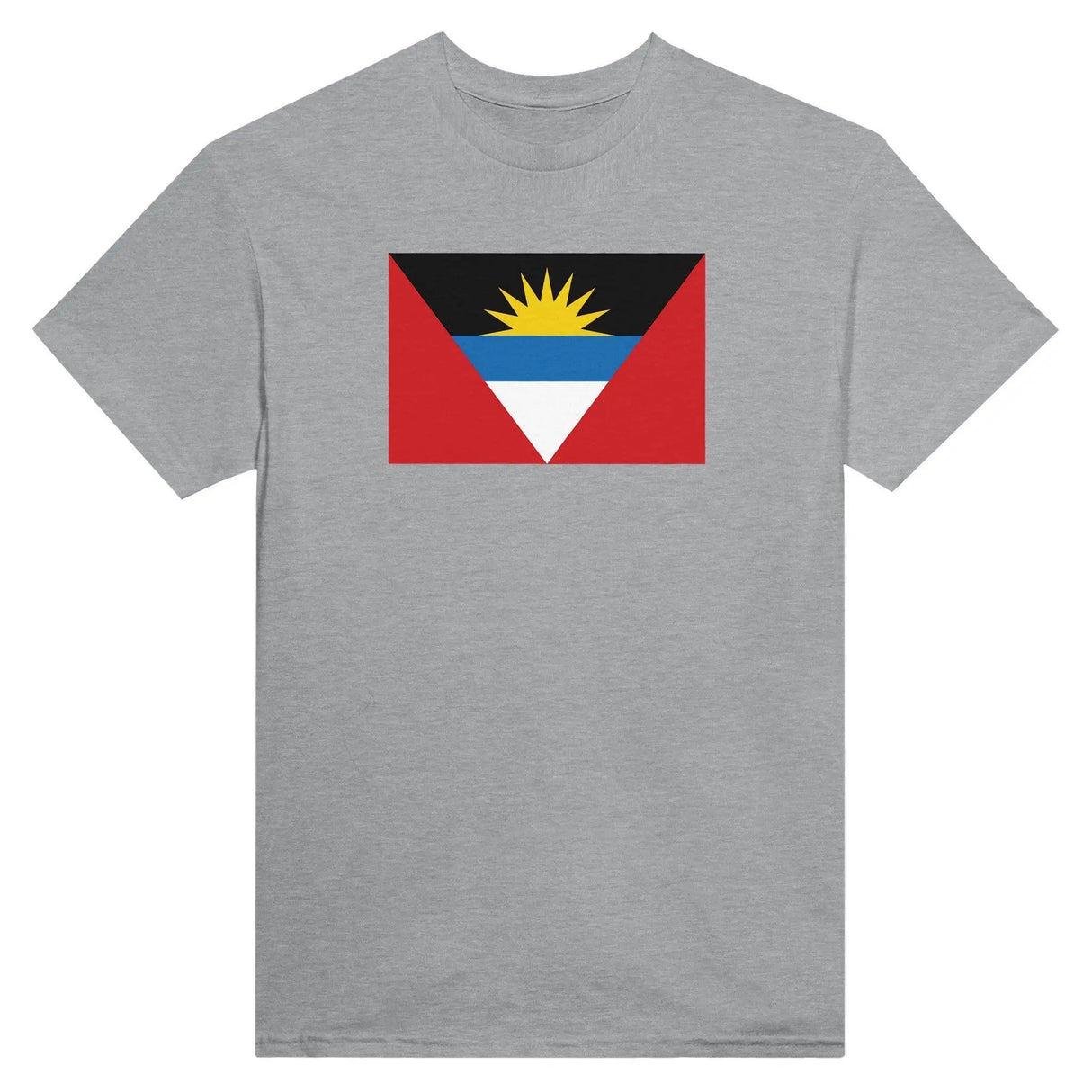 T-shirt drapeau antigua-et-barbuda brodé coton mélangé