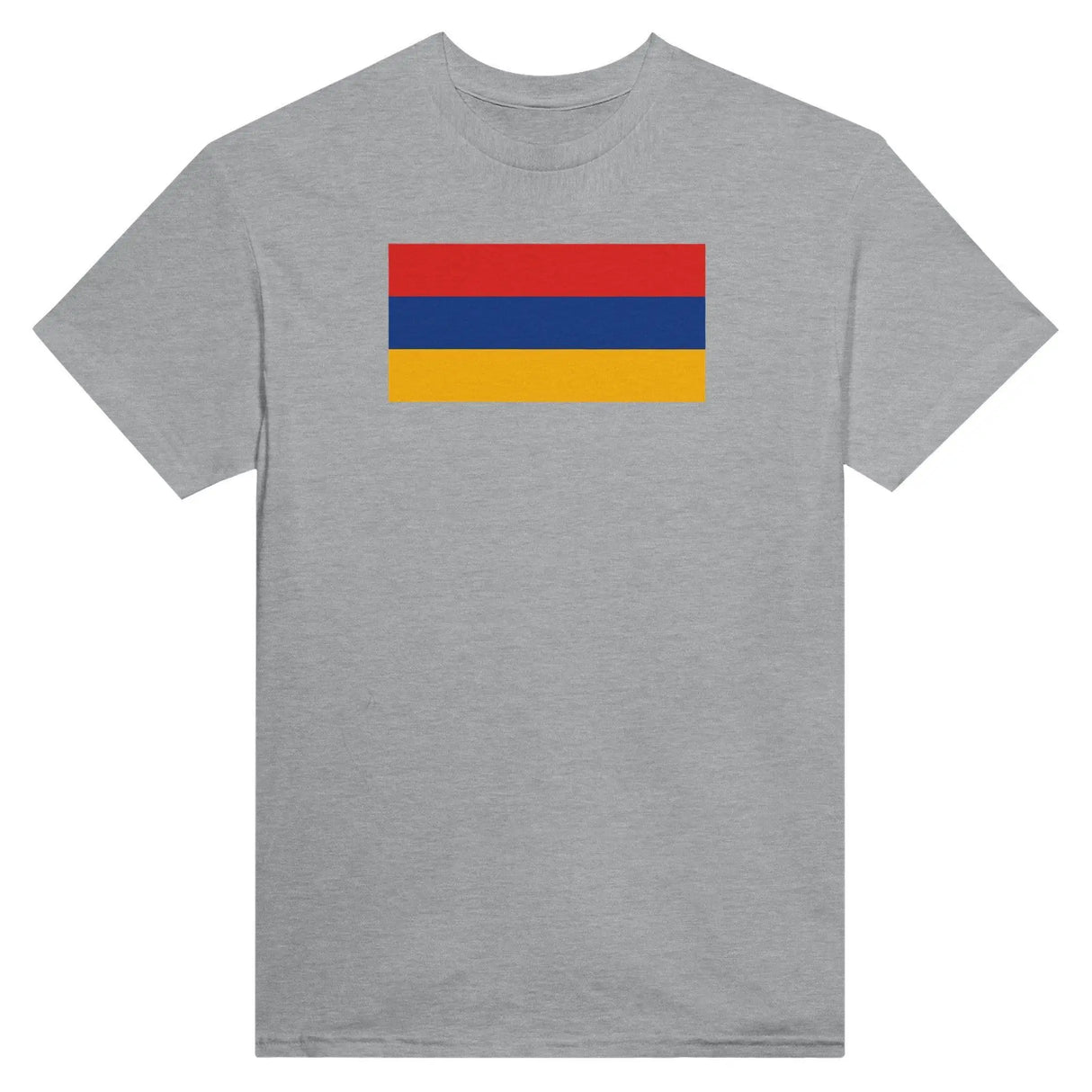 T-shirt drapeau arménie brodé en coton épais mélangé