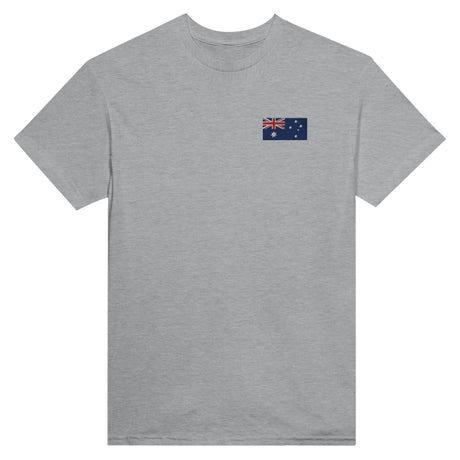 T-shirt drapeau australie broderie couleur coton mélangé