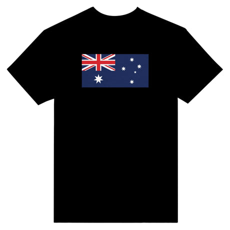T-shirt drapeau australie coton mélangé brodé manches longues