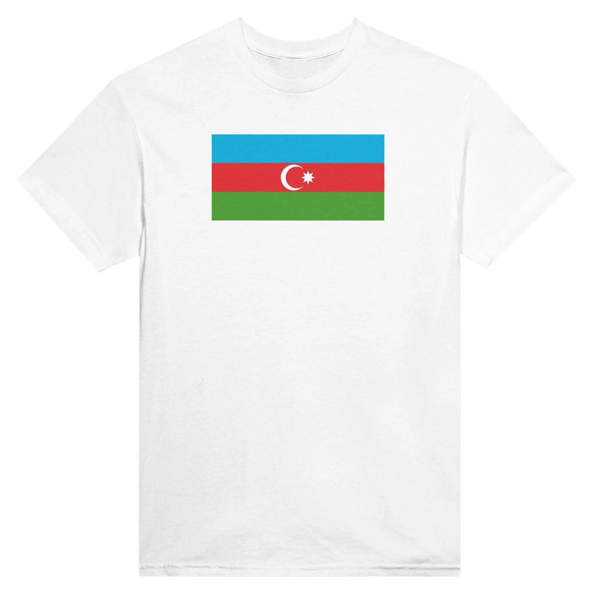 T-shirt drapeau azerbaïdjan brodé en coton mélangé