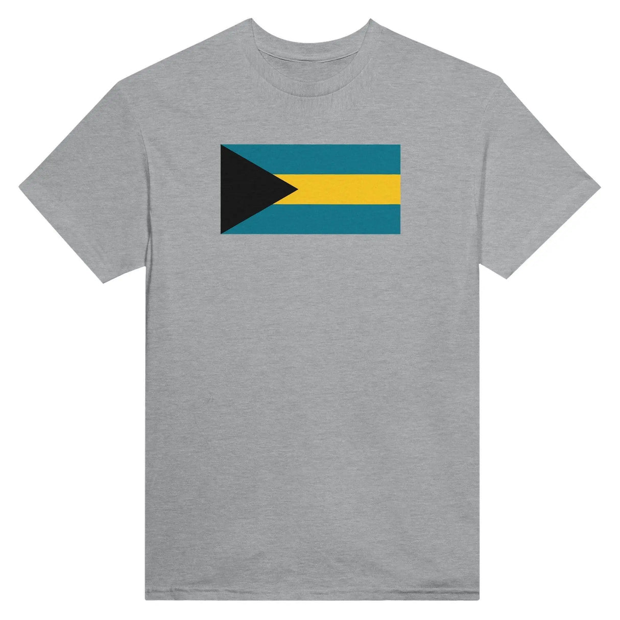 T-shirt drapeau bahamas brodé en coton épais mélangé