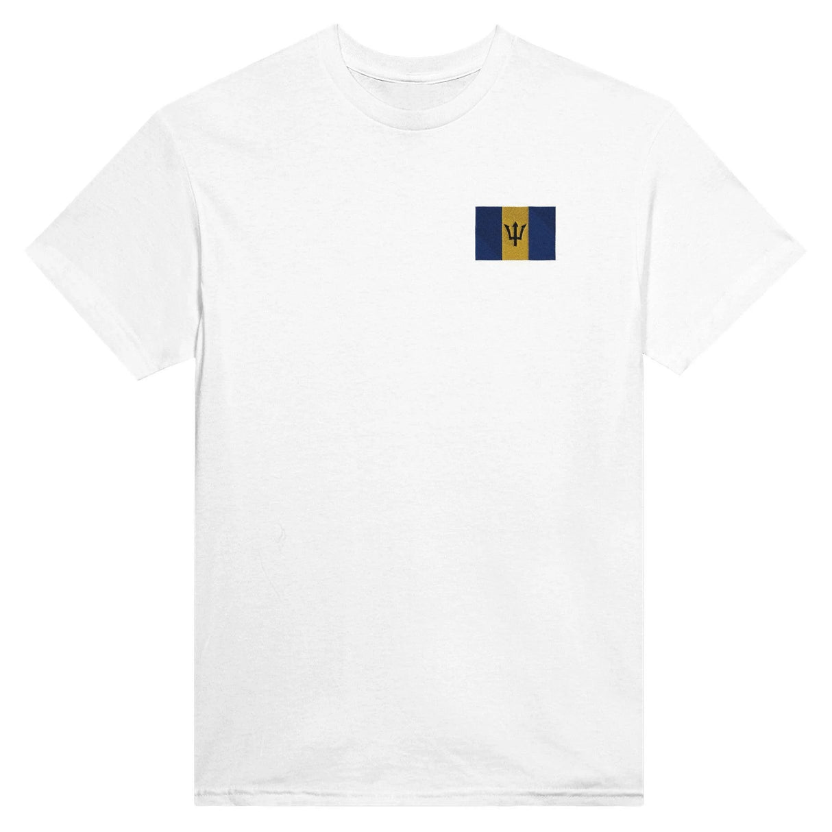 T-shirt drapeau barbade coton mélangé broderie couleur