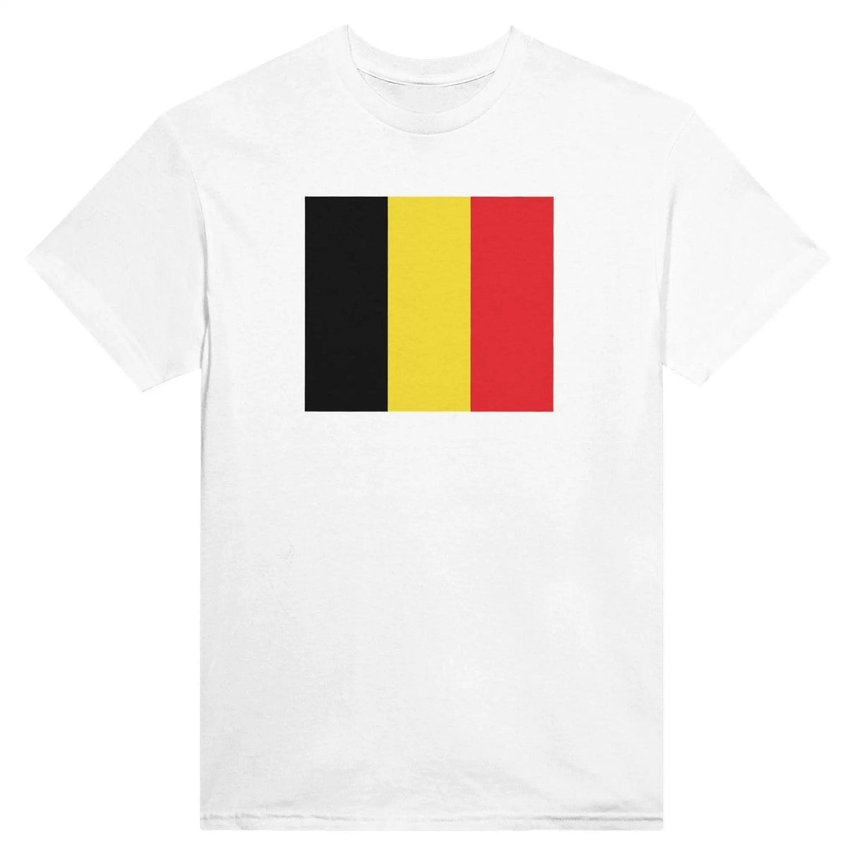 T-shirt drapeau belgique brodé coton mélangé élégant