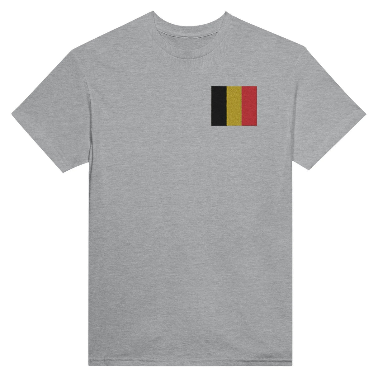 T-shirt drapeau belgique broderie couleur coton mélangé