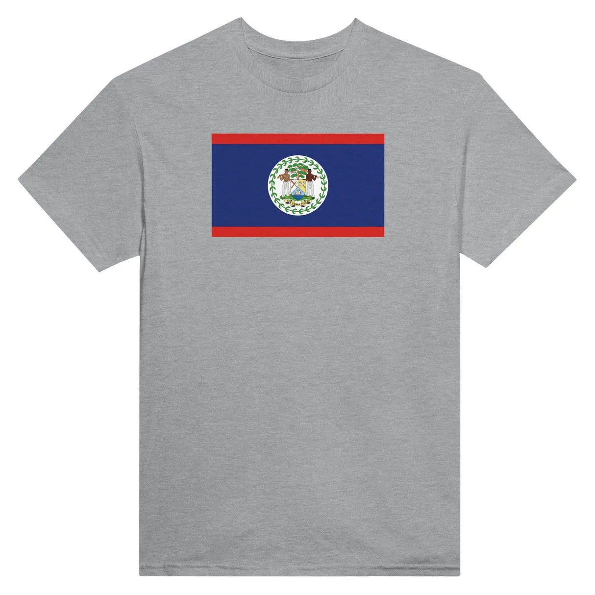 T-shirt drapeau belize brodé coton mélangé manches longues