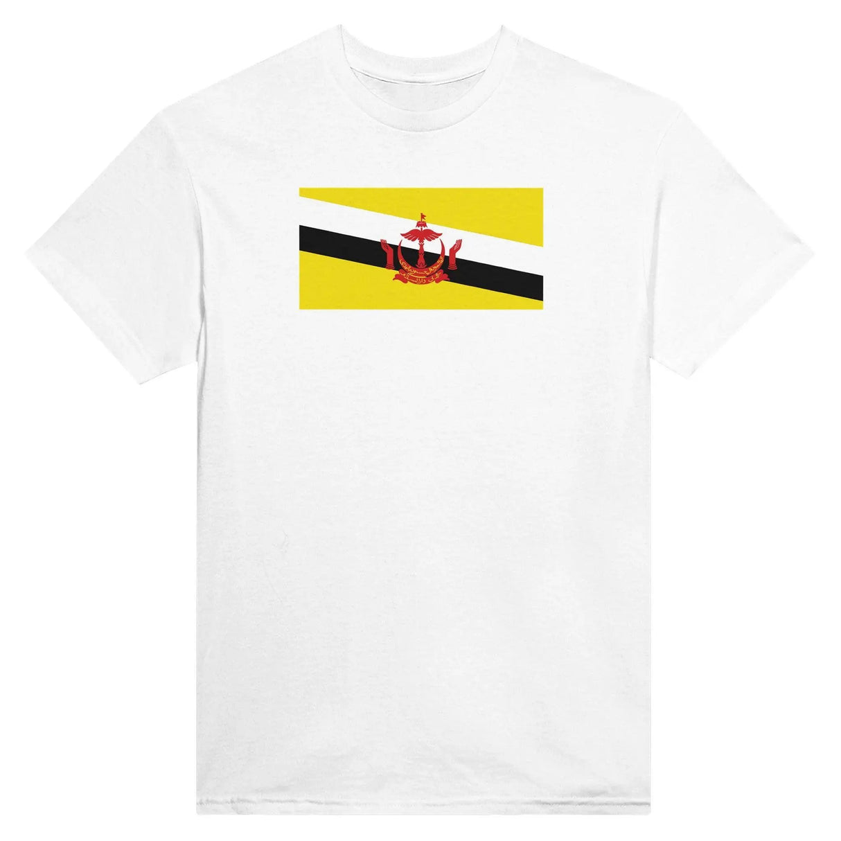 T-shirt drapeau brunei coton mélangé brodé manches longues