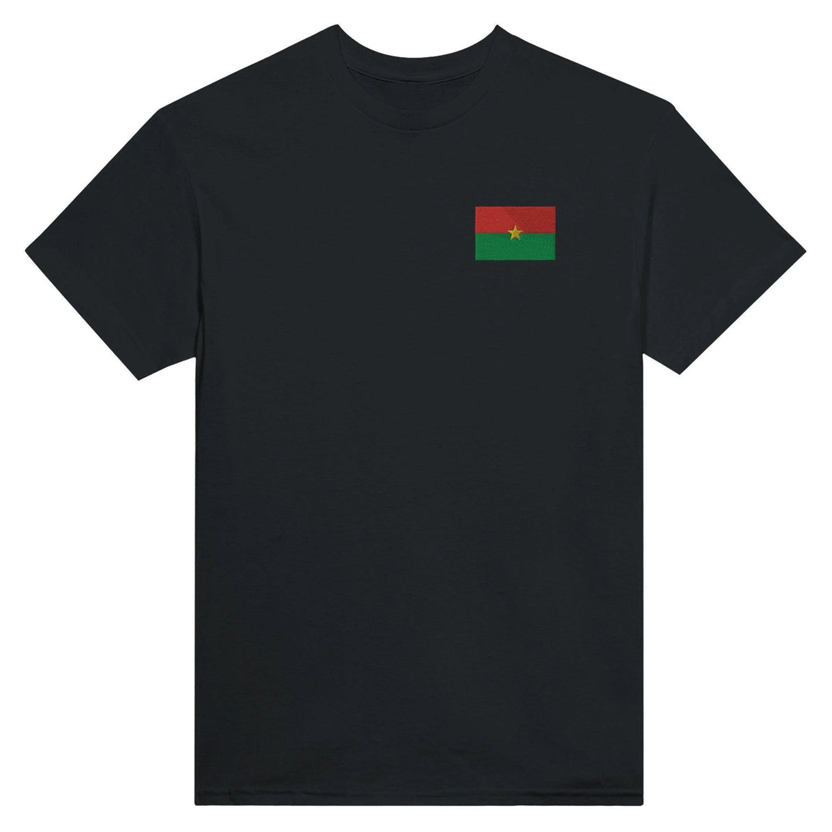 T-shirt drapeau burkina faso broderie couleur coton doux