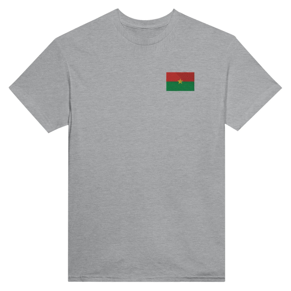 T-shirt drapeau burkina faso broderie couleur coton doux