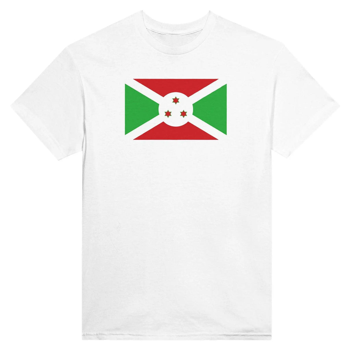 T-shirt drapeau burundi brodé en coton mélangé