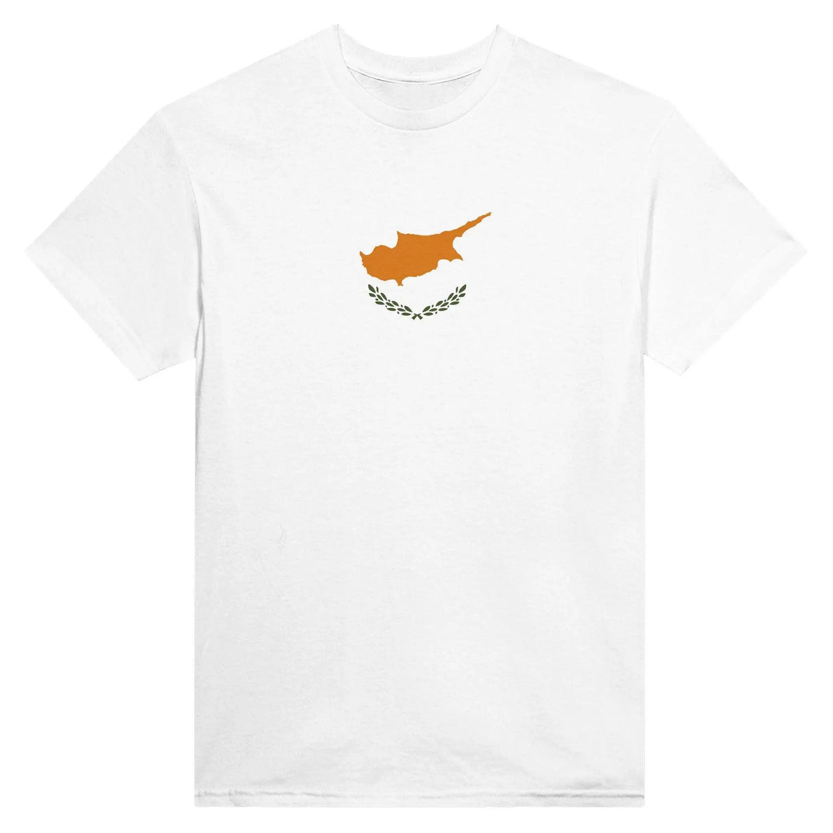 T-shirt drapeau chypre brodé coton mélangé manches longues