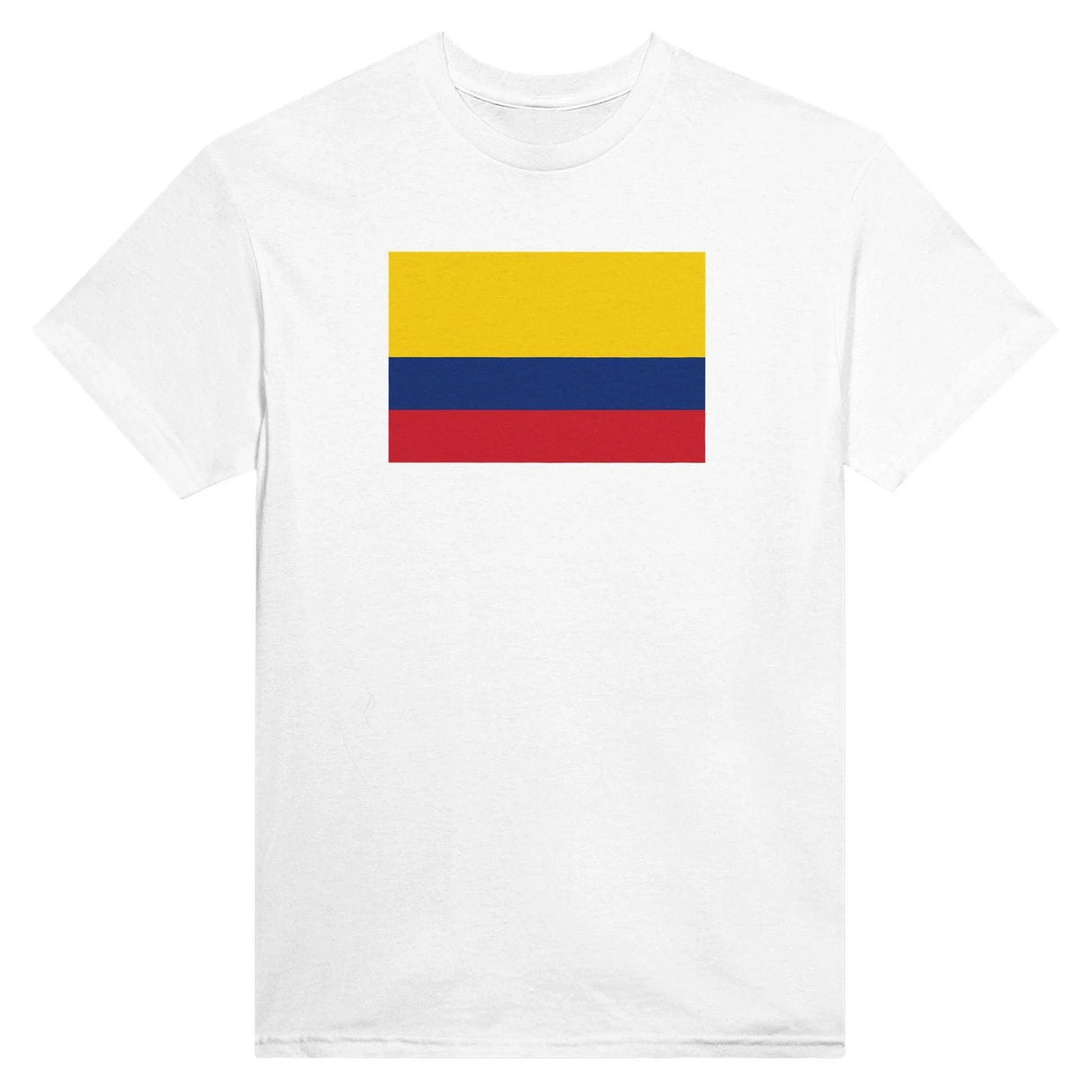 T-shirt drapeau colombie coton mélangé brodé manches longues