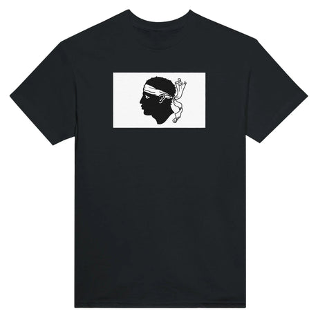 T-shirt drapeau corse brodé coton épais manches longues