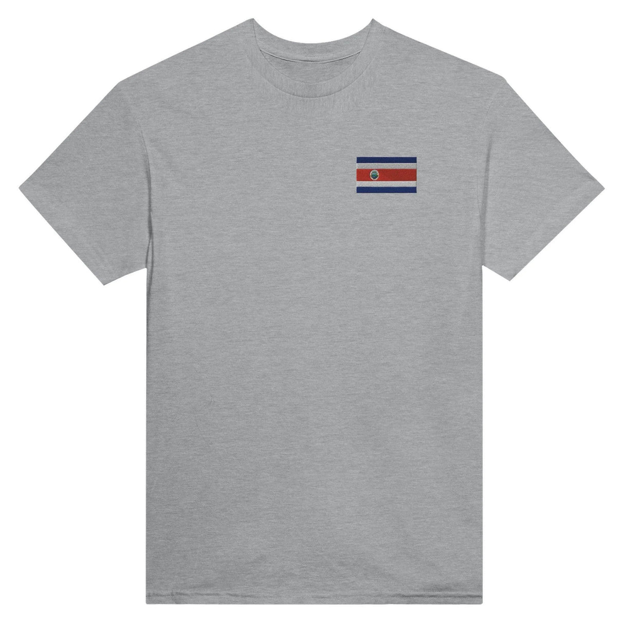 T-shirt drapeau costa rica broderie couleur coton épais