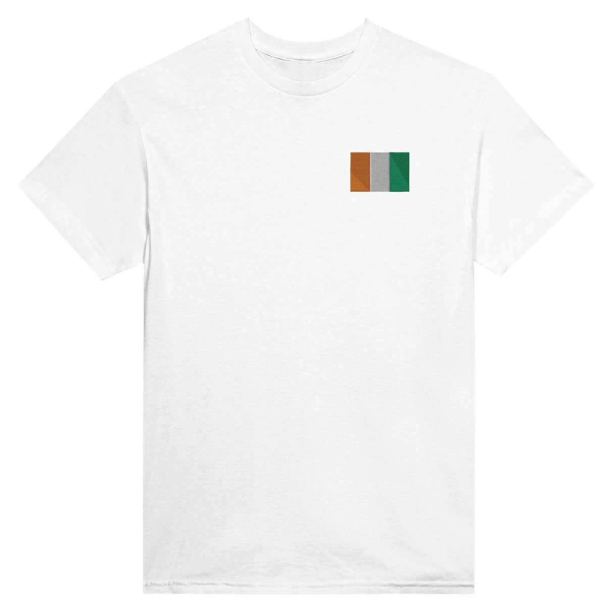 T-shirt drapeau côte d’ivoire broderie coton mélangé