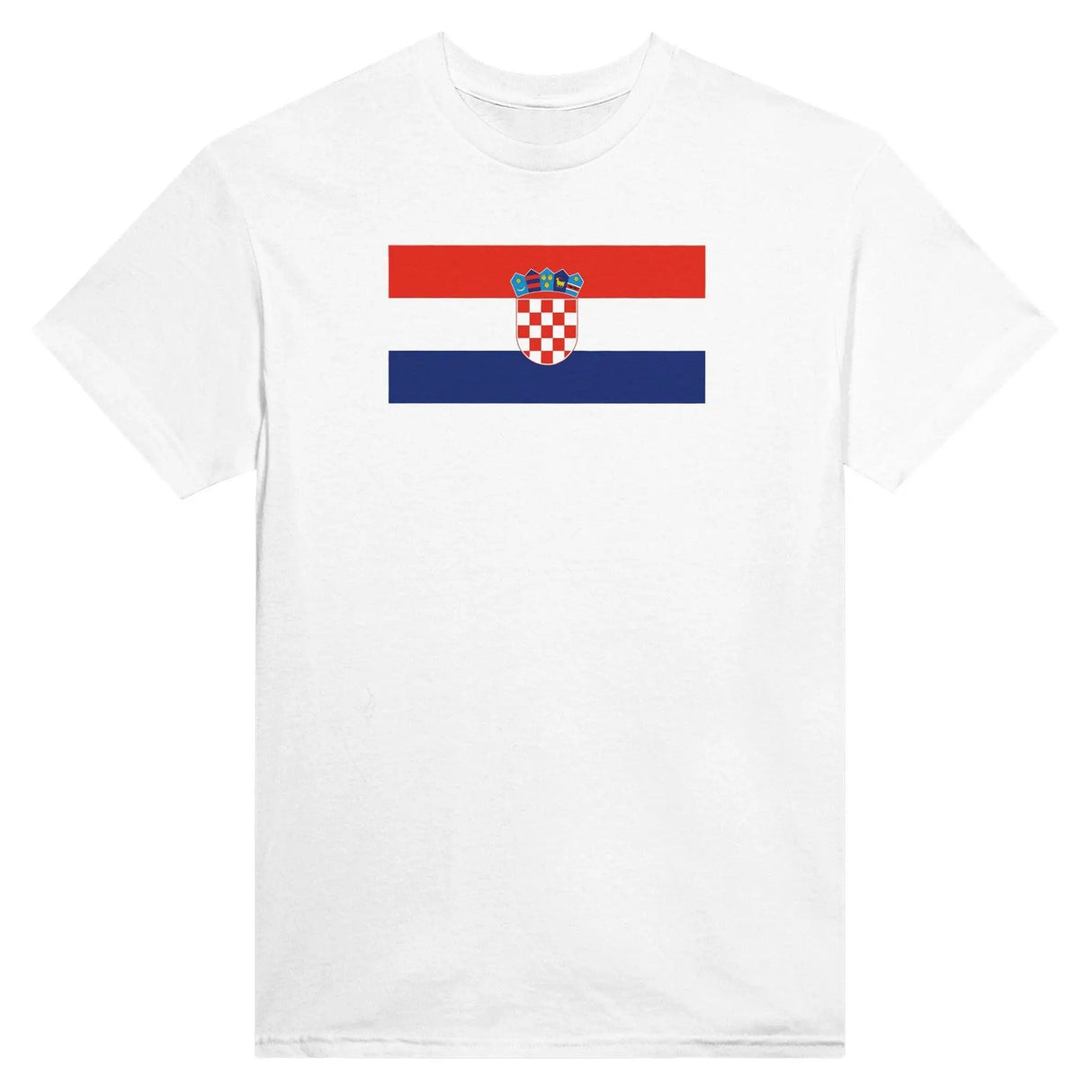 T-shirt drapeau croatie brodé coton mélangé manches longues