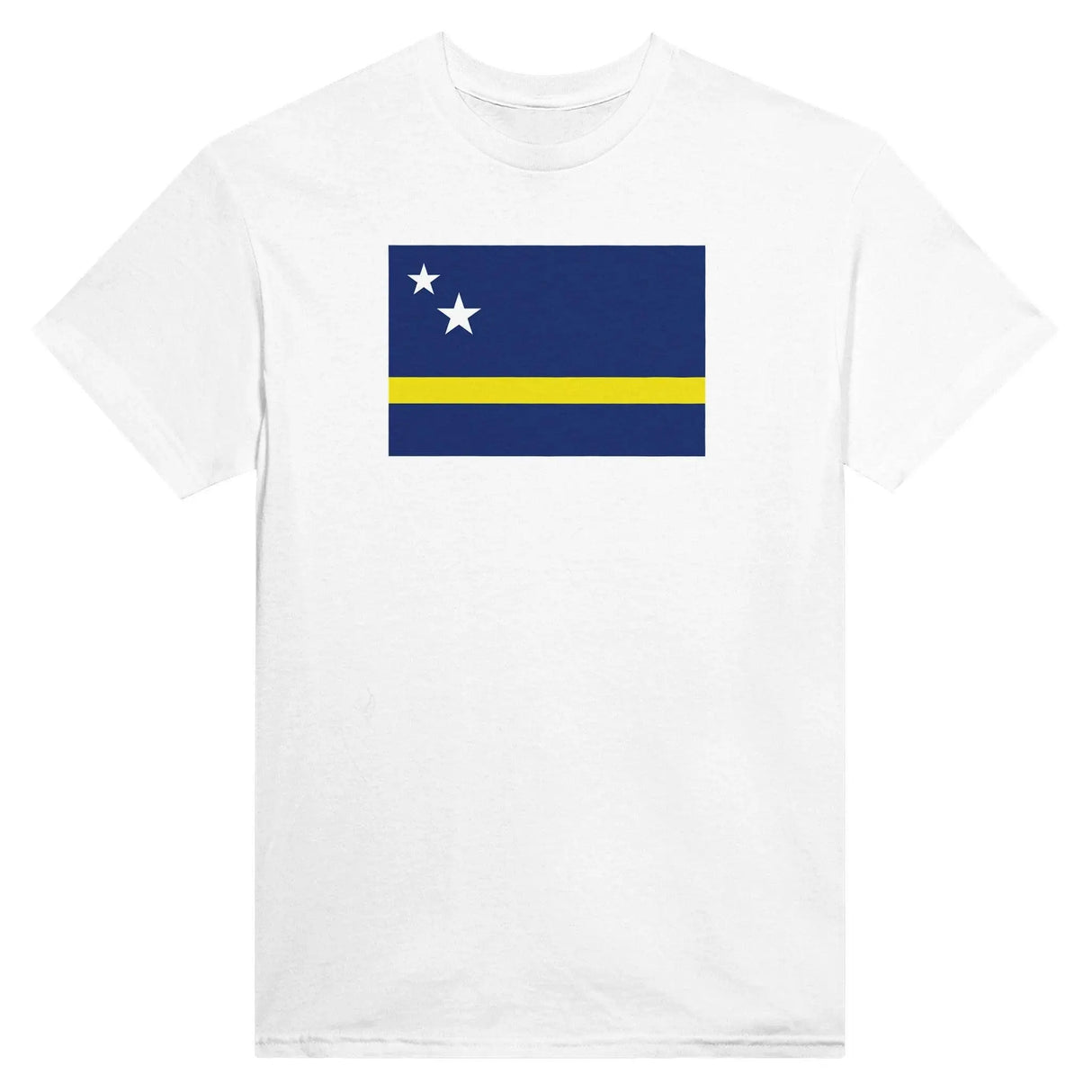 T-shirt drapeau curaçao coton mélangé broderie élégante
