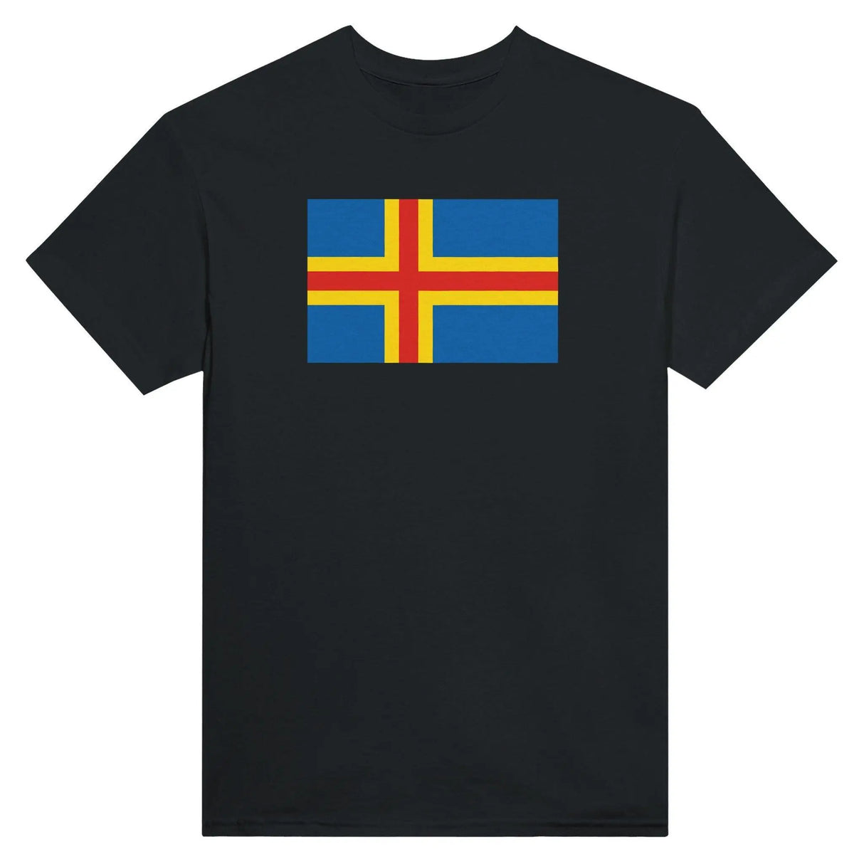 T-shirt drapeau d’åland brodé coton mélangé manches longues