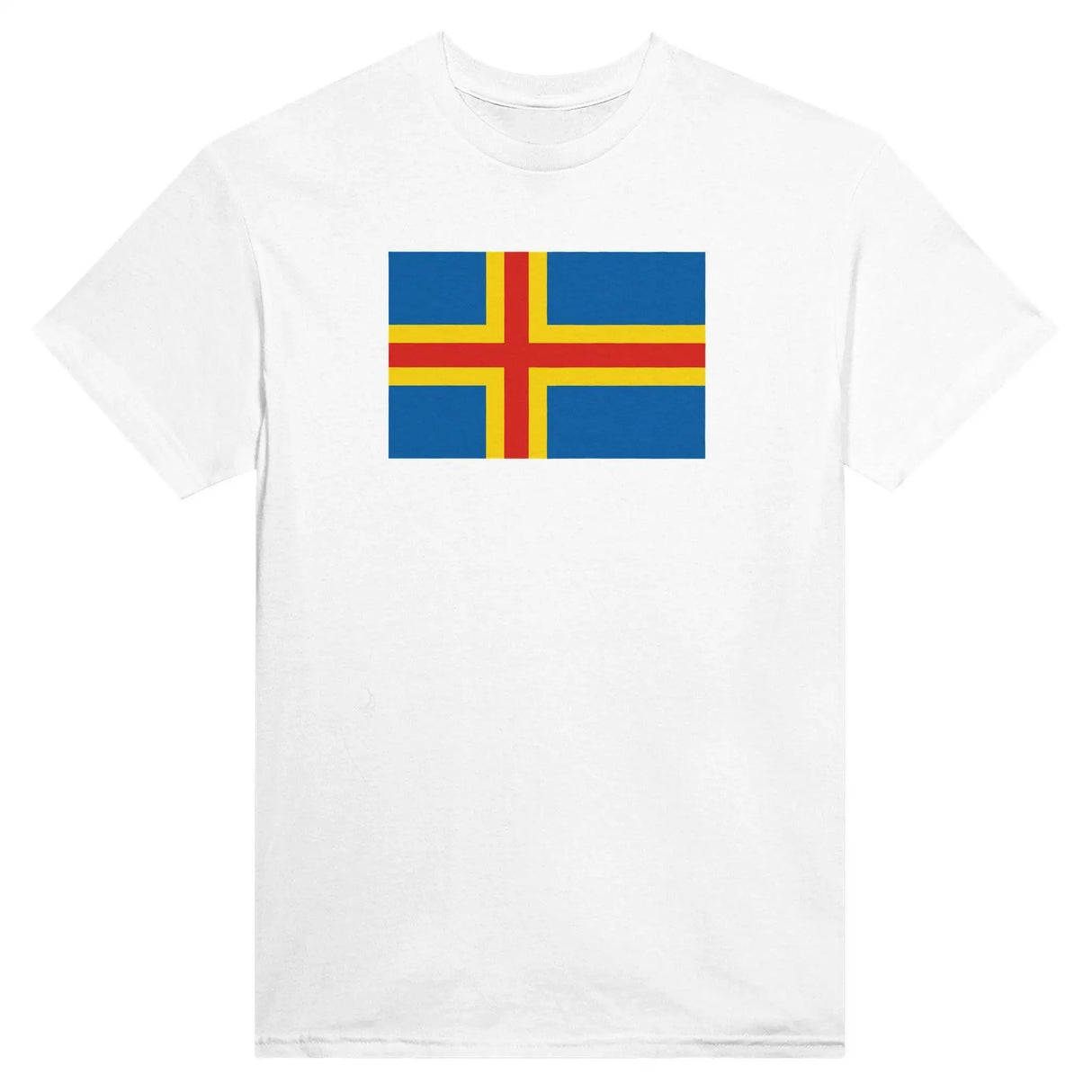 T-shirt drapeau d’åland brodé coton mélangé manches longues