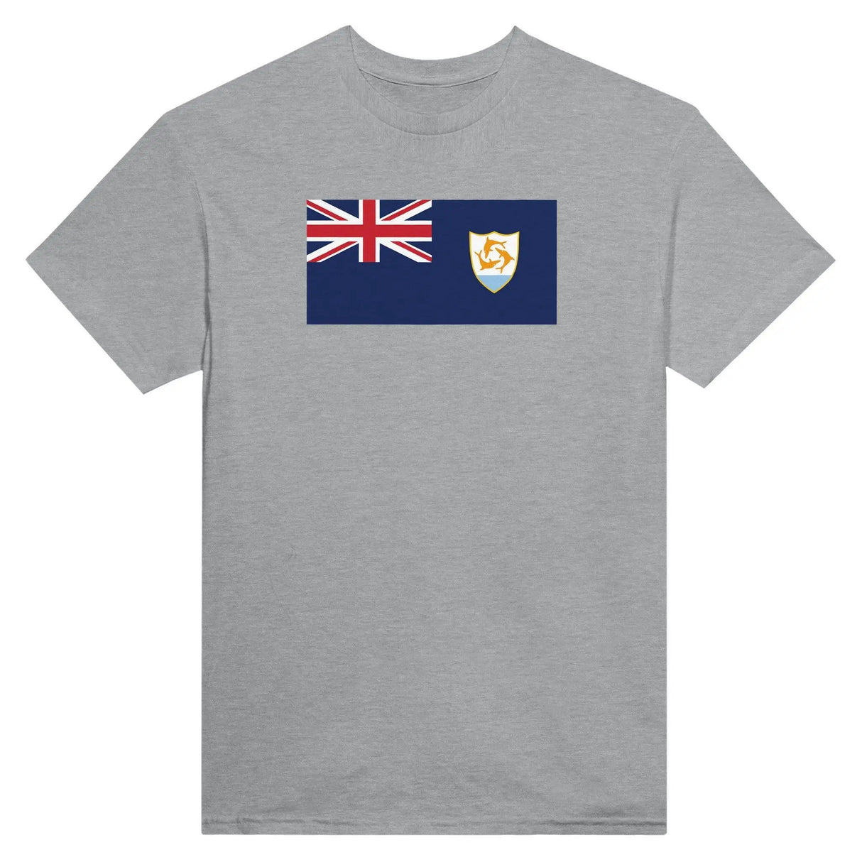 T-shirt drapeau d’anguilla brodé coton mélangé
