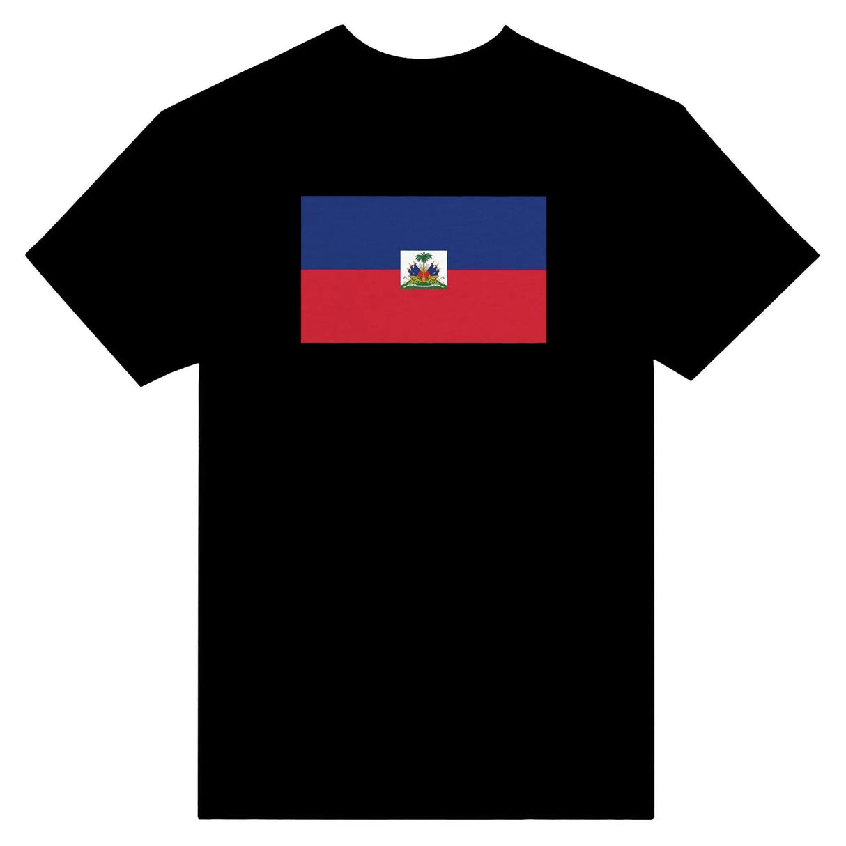 T-shirt drapeau d’haïti brodé coton mélangé coloré