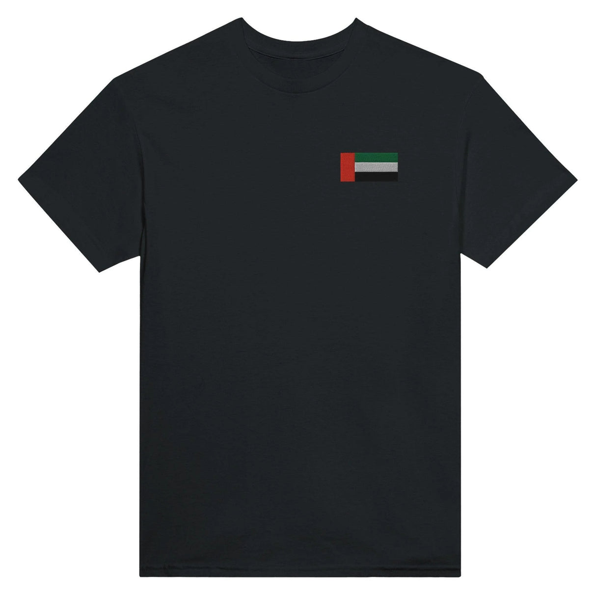 T-shirt drapeau émirats arabes unis broderie coton mélangé