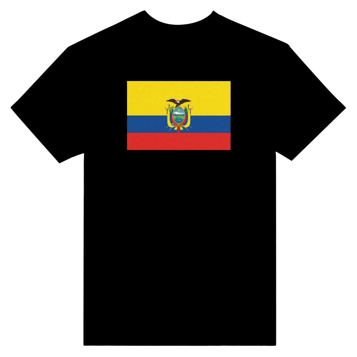T-shirt drapeau équateur coton mélangé brodé élégant