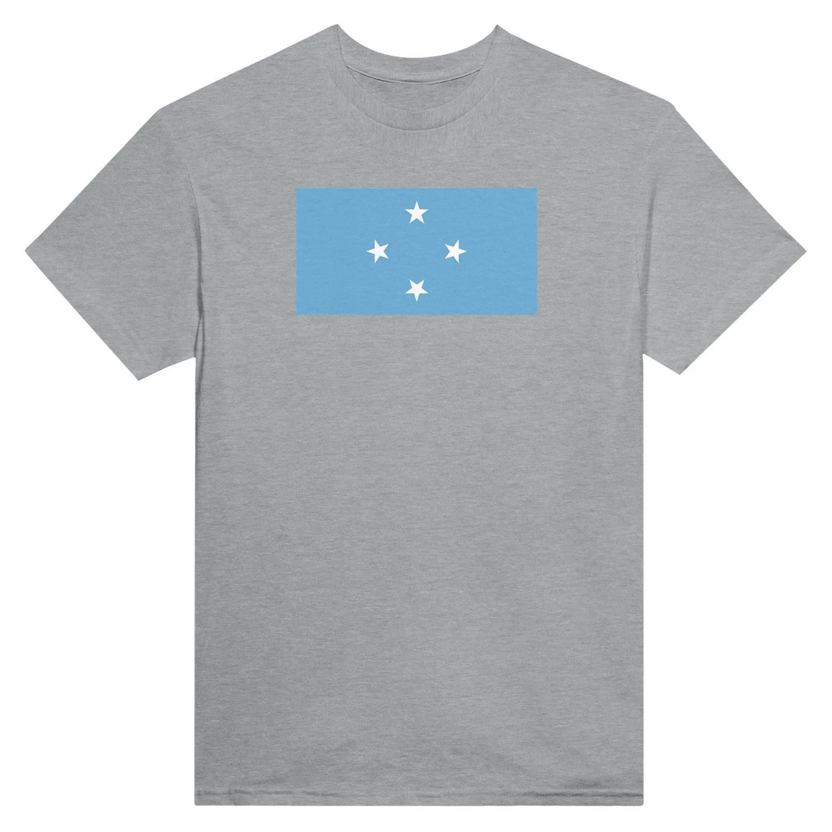 T-shirt drapeau états fédérés de micronésie coton brodé
