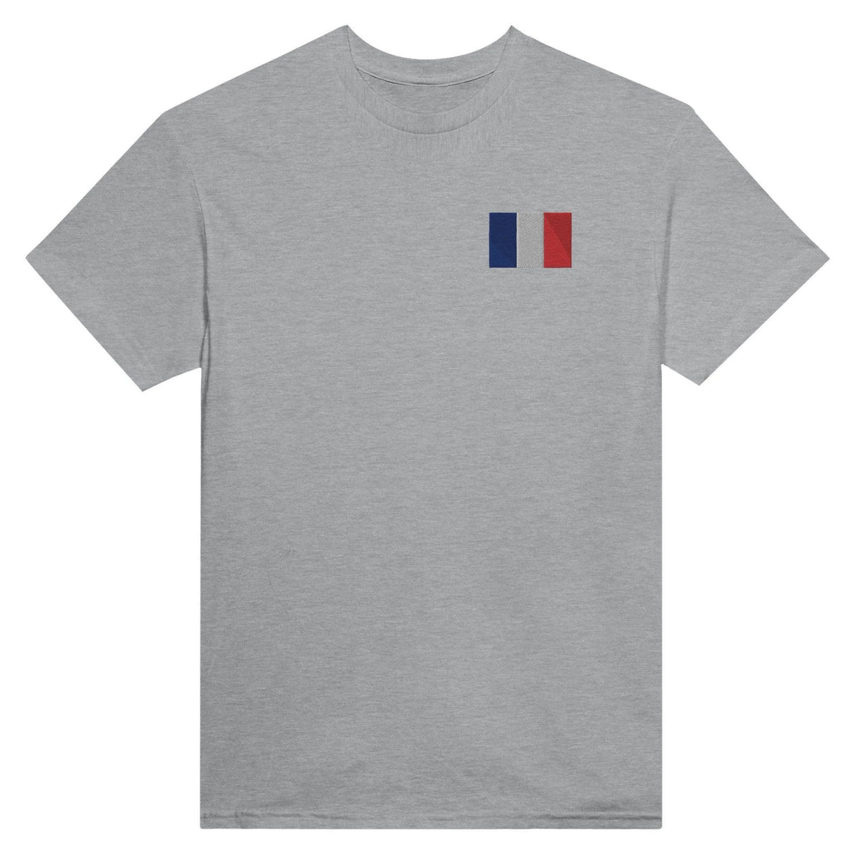T-shirt drapeau france broderie couleur coton mélangé