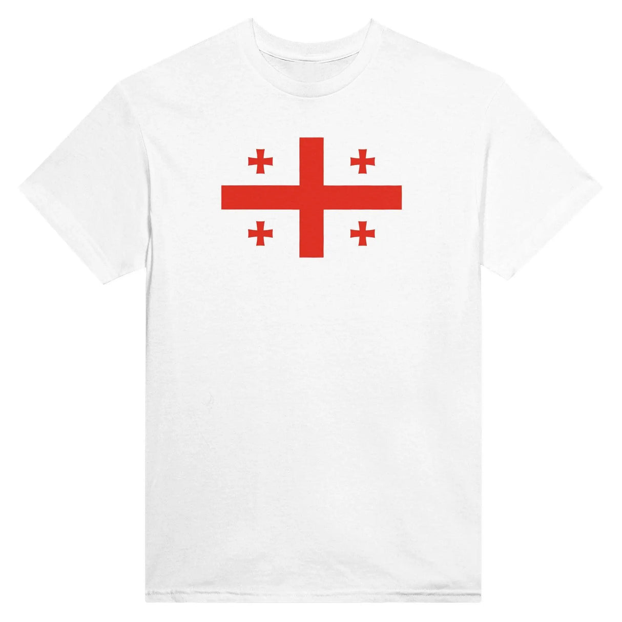 T-shirt drapeau géorgie coton mélangé brodé élégant