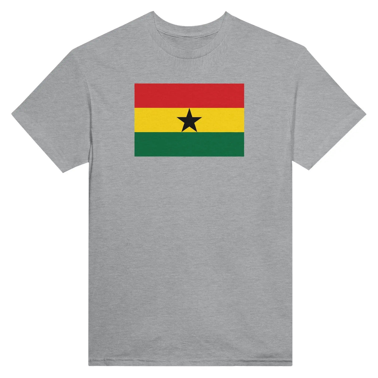 T-shirt drapeau ghana brodé en coton épais mélange