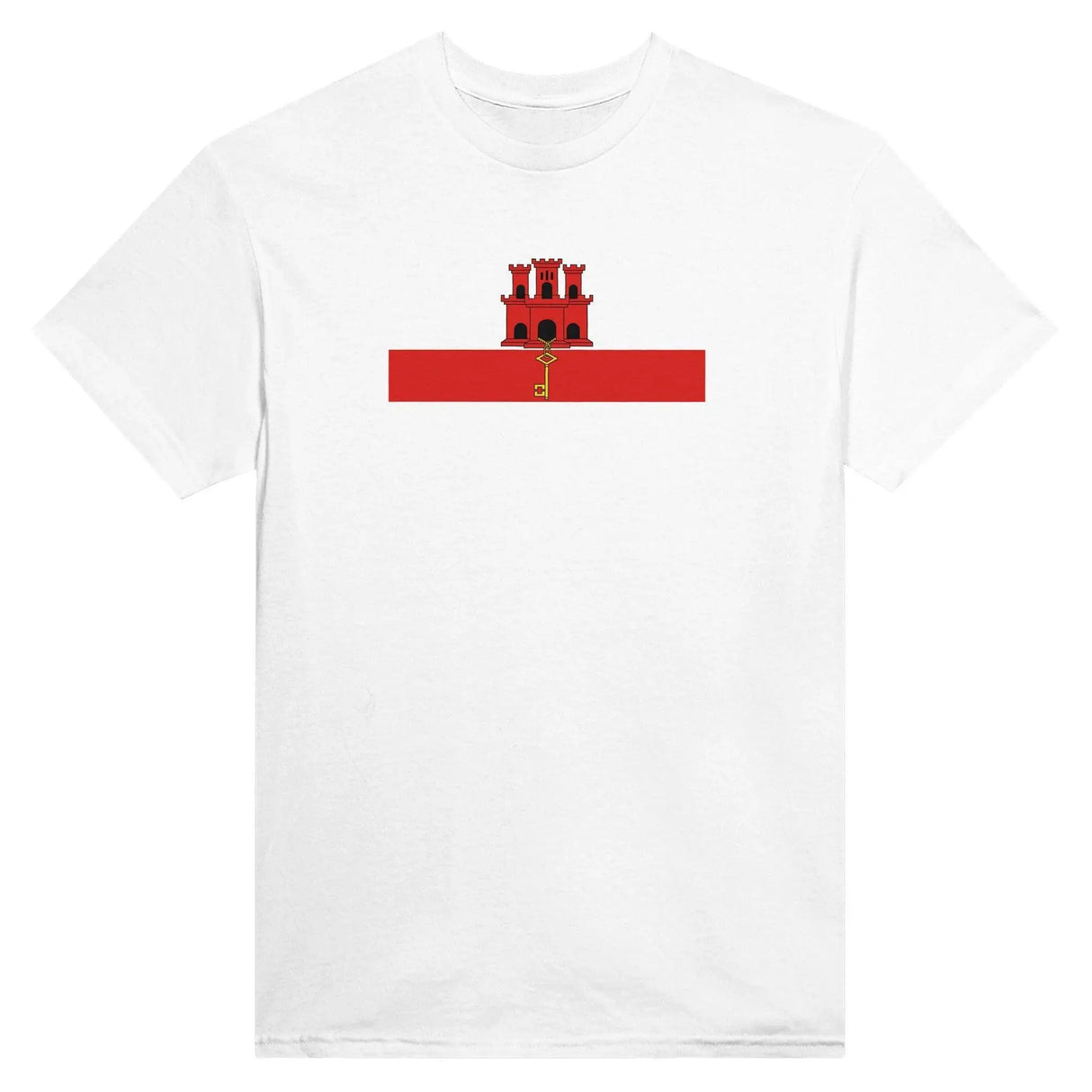 T-shirt drapeau gibraltar coton mélangé brodé élégant