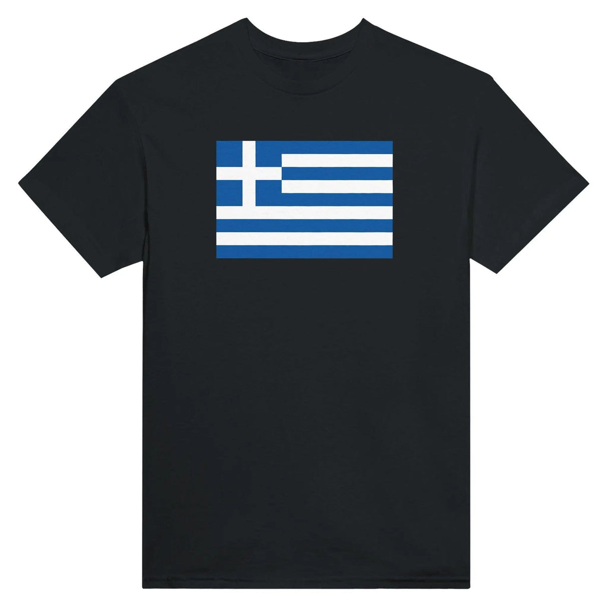 T-shirt drapeau grèce coton mélangé brodé manches longues