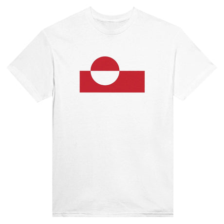 T-shirt drapeau groenland brodé coton mélangé élégant