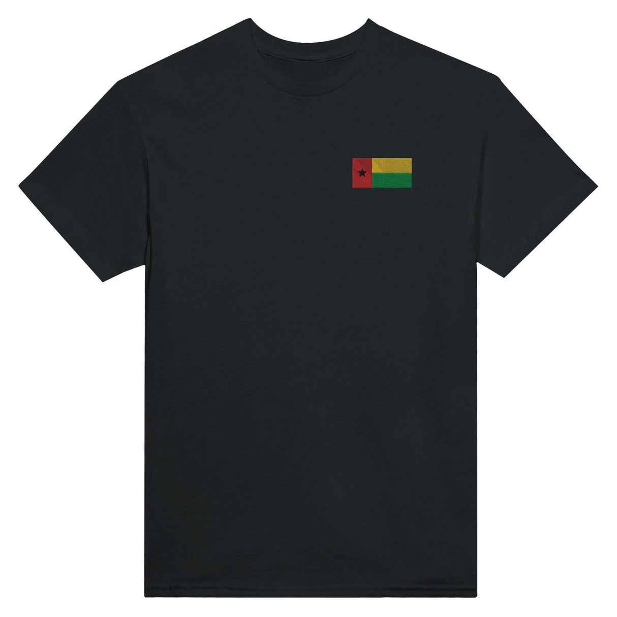 T-shirt drapeau guinée-bissau broderie couleur coton épais