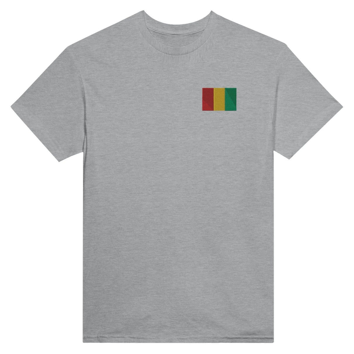 T-shirt drapeau guinée coton mélangé broderie couleur