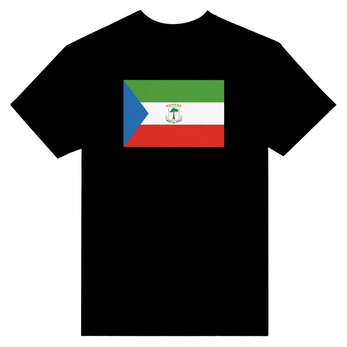T-shirt drapeau guinée équatoriale coton mélangé brodé