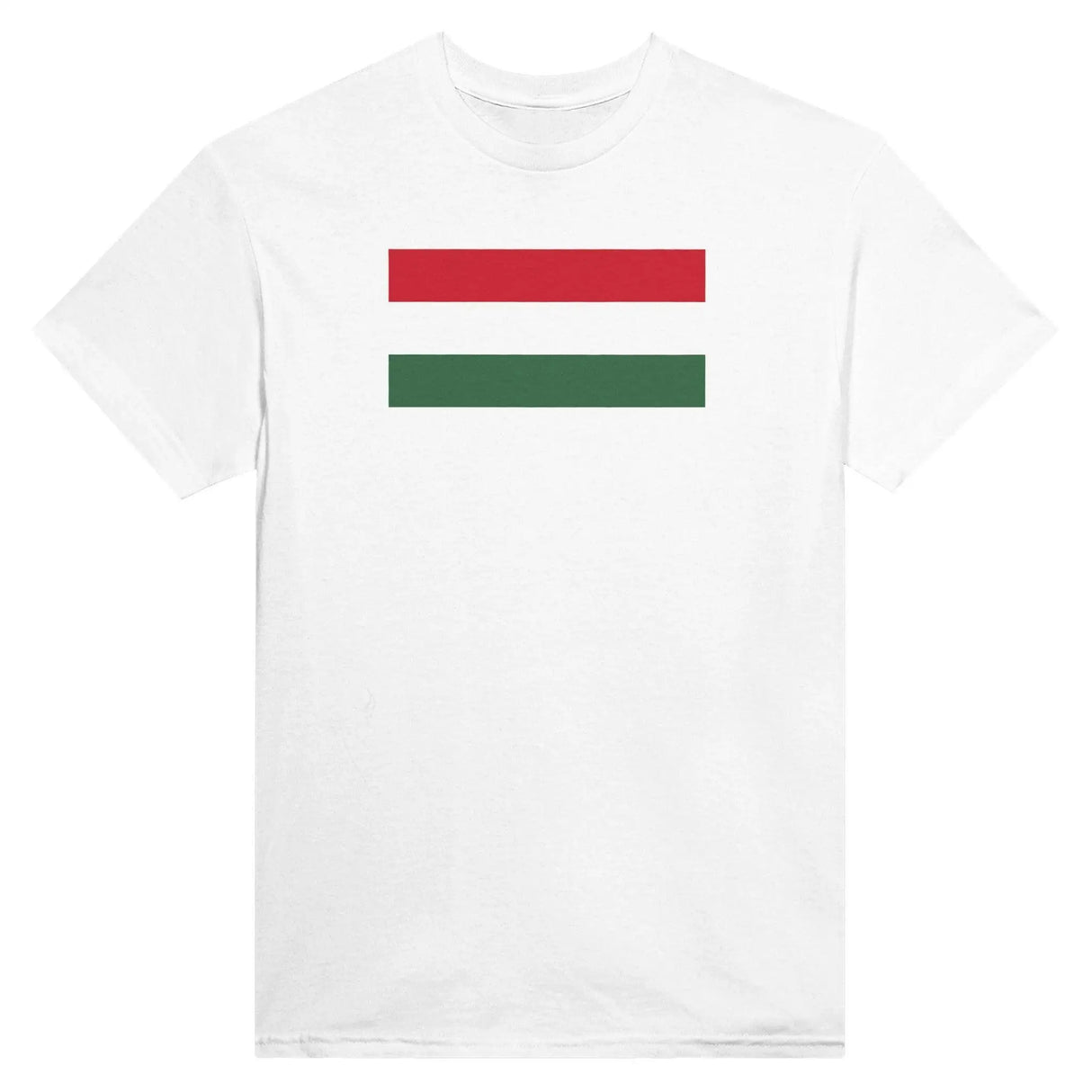 T-shirt drapeau hongrie brodé coton épais mélangé