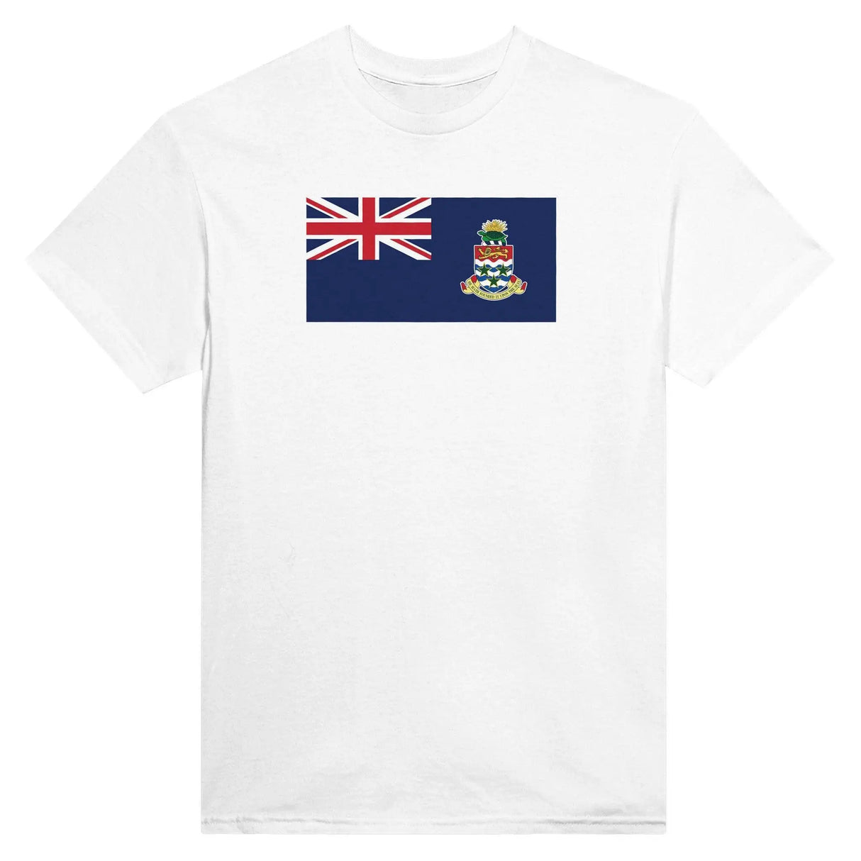 T-shirt drapeau îles caïmans coton mélangé brodé