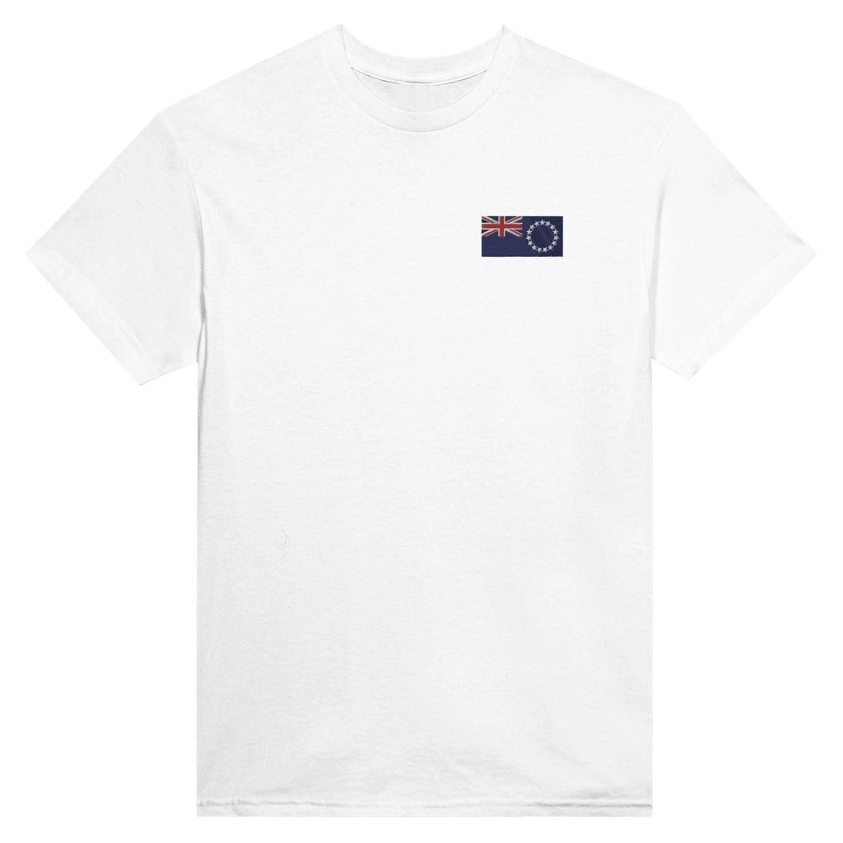 T-shirt drapeau îles cook broderie coton mélangé doux