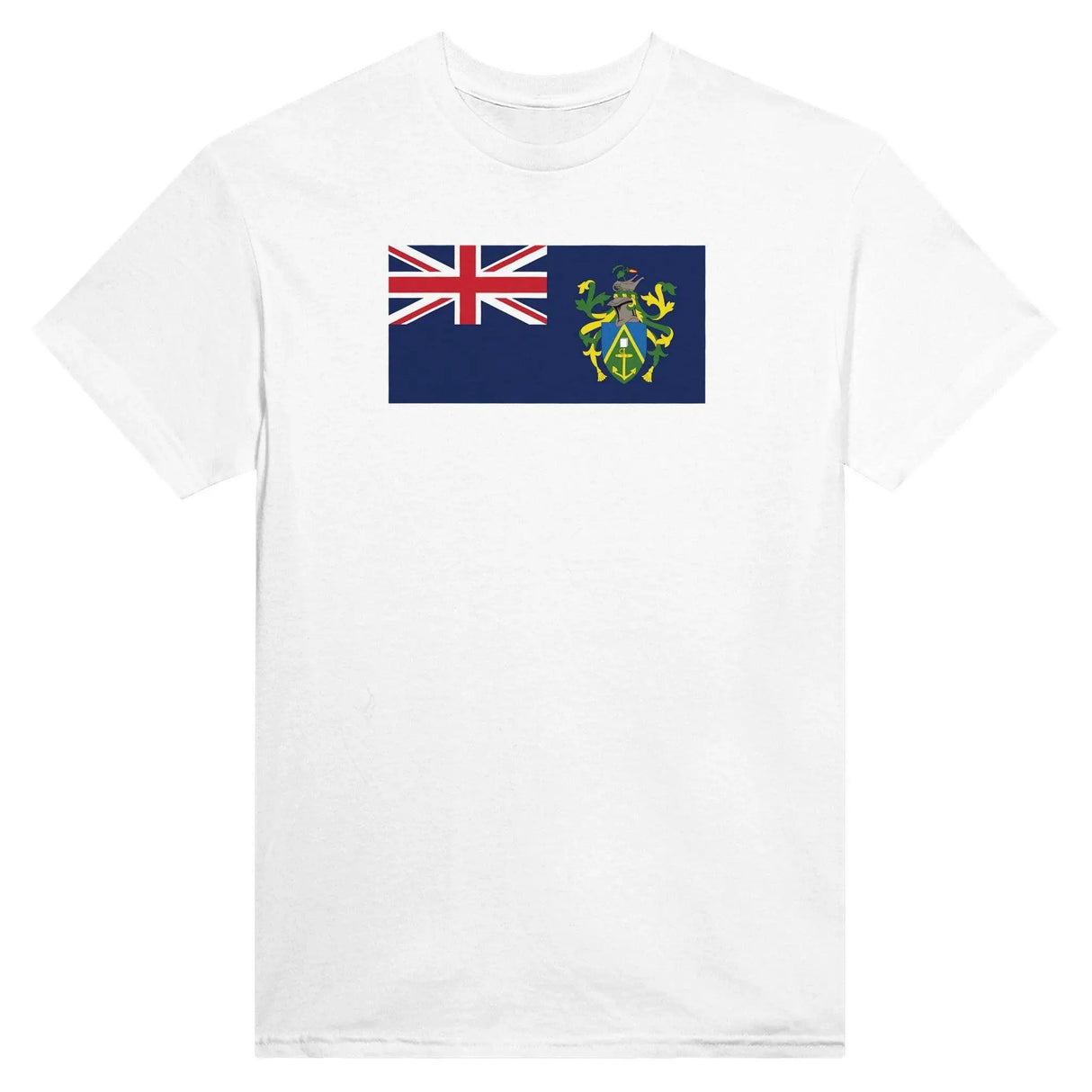 T-shirt drapeau îles pitcairn brodé coton mélangé