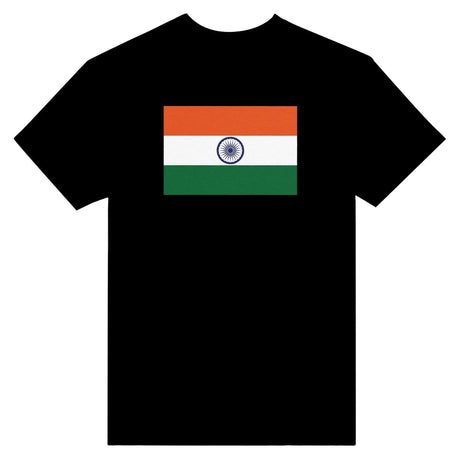 T-shirt drapeau inde brodé coton mélangé manches longues