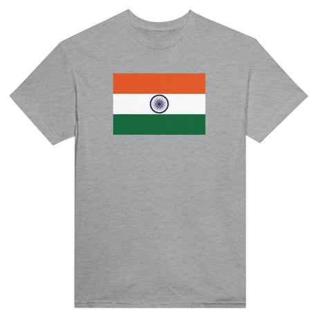 T-shirt drapeau inde brodé coton mélangé manches longues