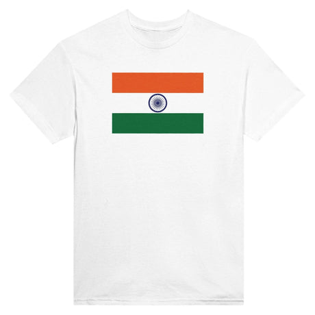 T-shirt drapeau inde brodé coton mélangé manches longues