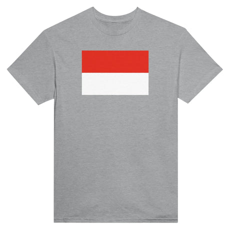 T-shirt drapeau indonésie brodé en coton mélangé